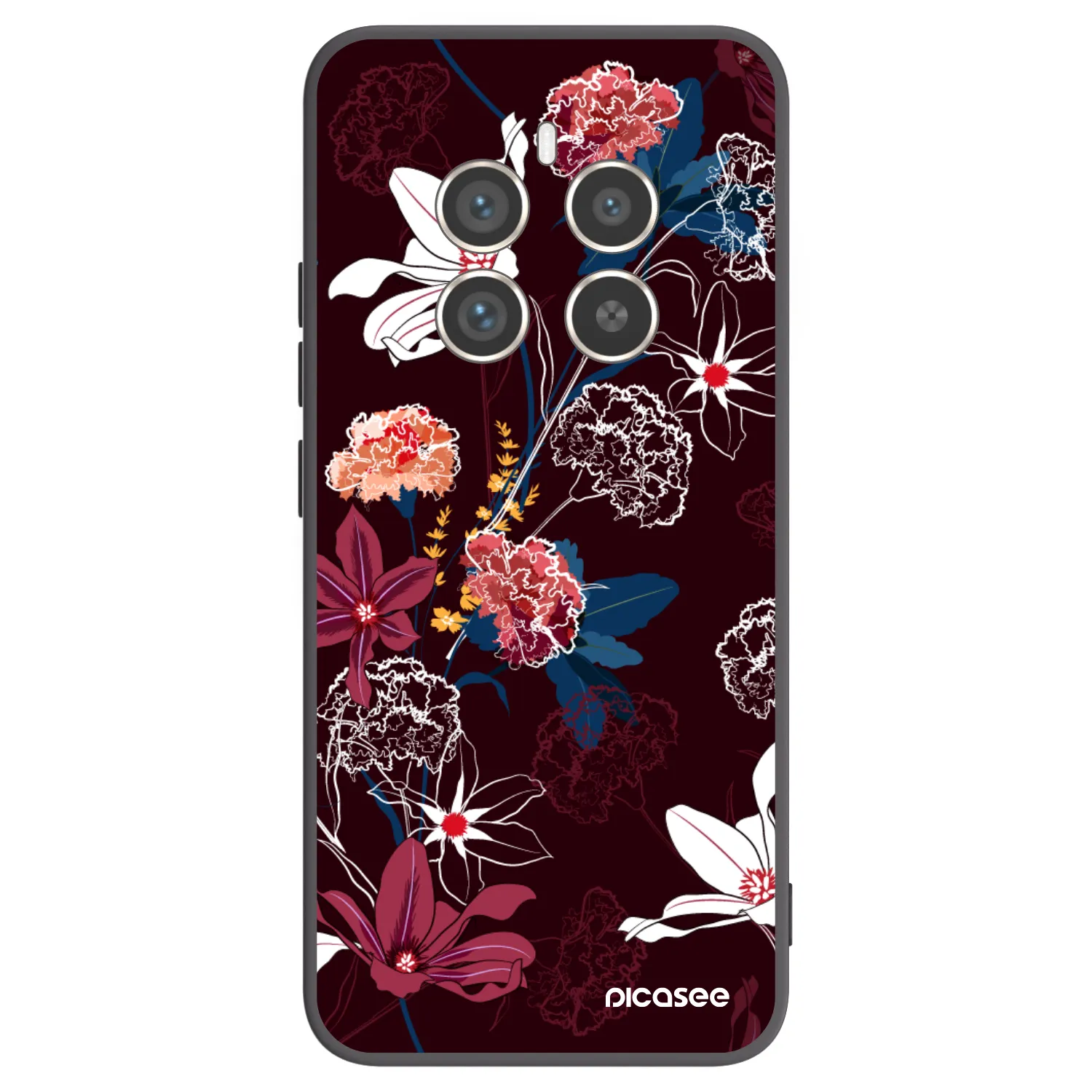 Picasee silikonowe czarne etui na Realme 12 Pro 5G - Dark Meadow