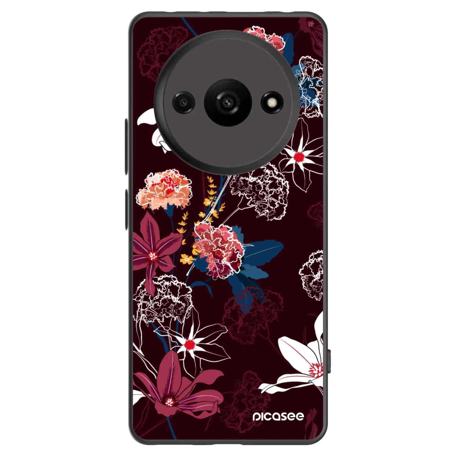 Picasee silikonowe czarne etui na Xiaomi Redmi A3 - Dark Meadow