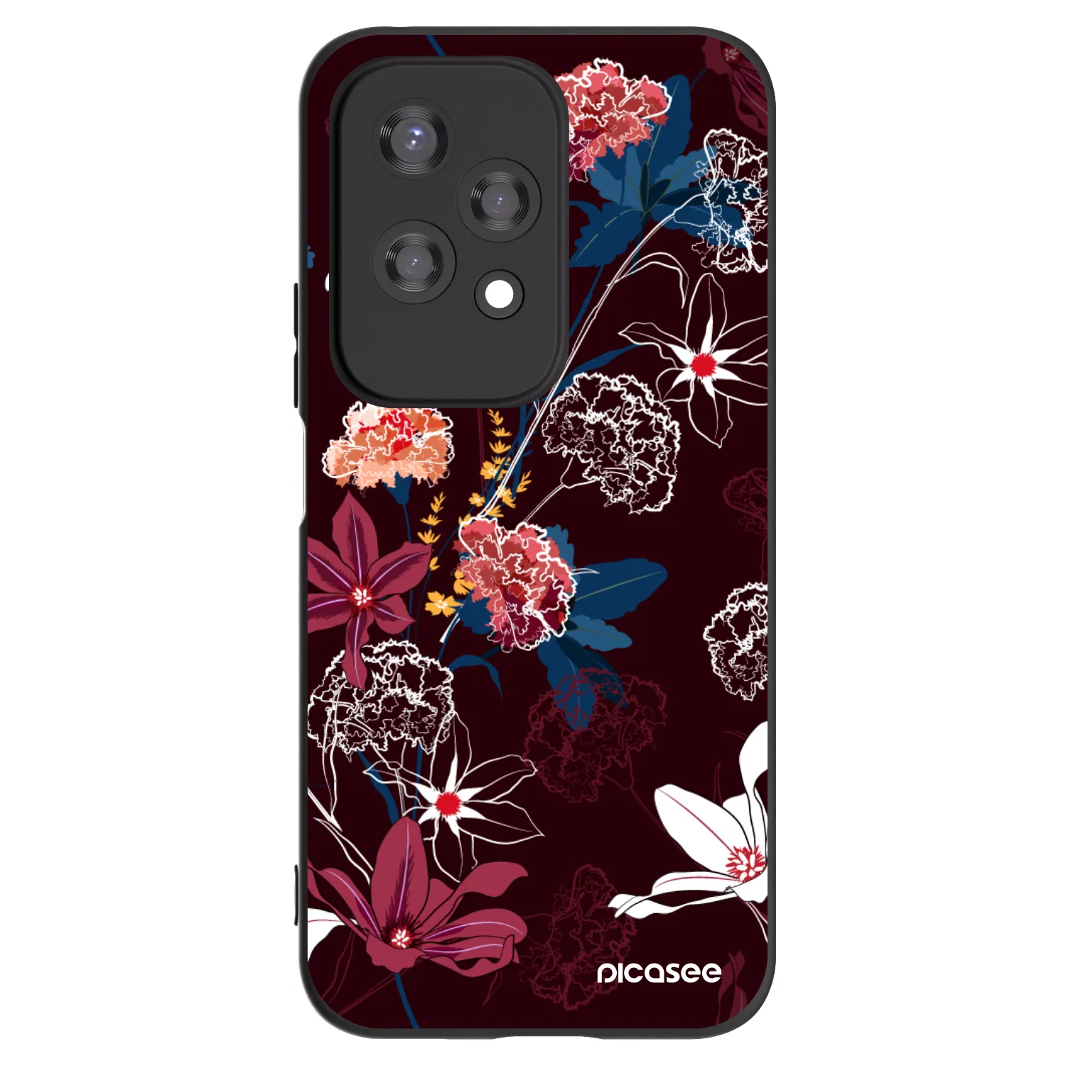 Picasee silikonowe czarne etui na Honor 200 Lite - Dark Meadow