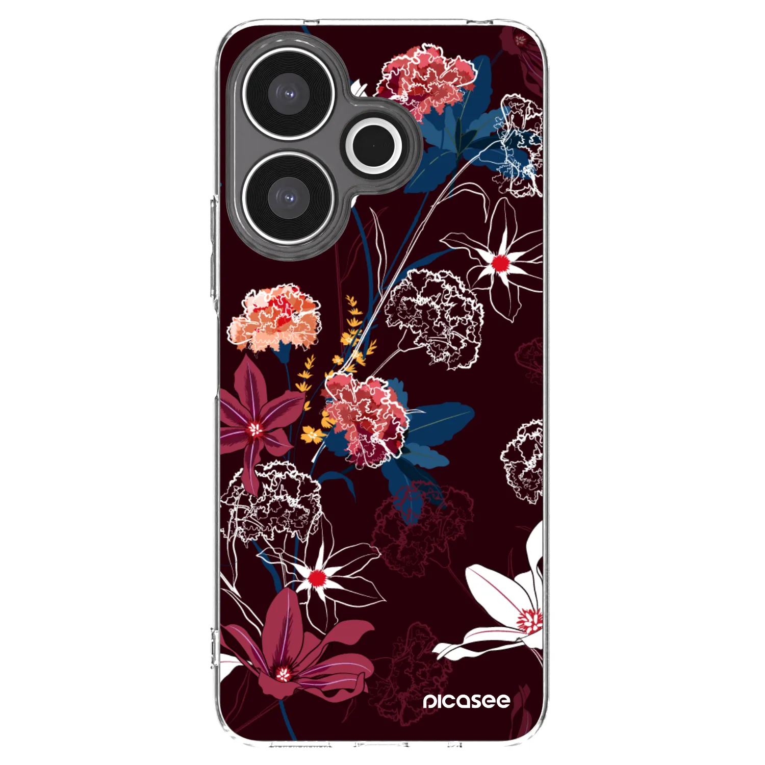 Picasee silikonowe przeźroczyste etui na Xiaomi Redmi 13 4G - Dark Meadow