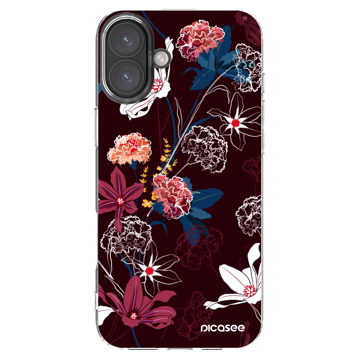 Picasee silikonowe przeźroczyste etui na Apple iPhone 16 Plus - Dark Meadow