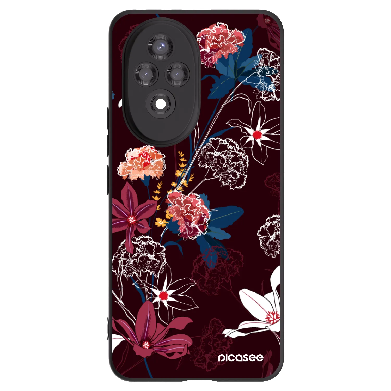 Picasee silikonowe czarne etui na Honor 200 5G - Dark Meadow