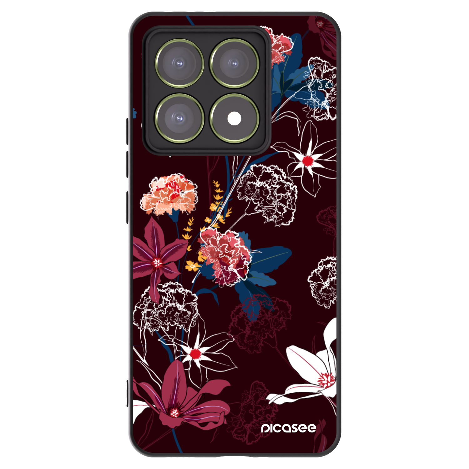 Picasee silikonowe czarne etui na Xiaomi 14T - Dark Meadow