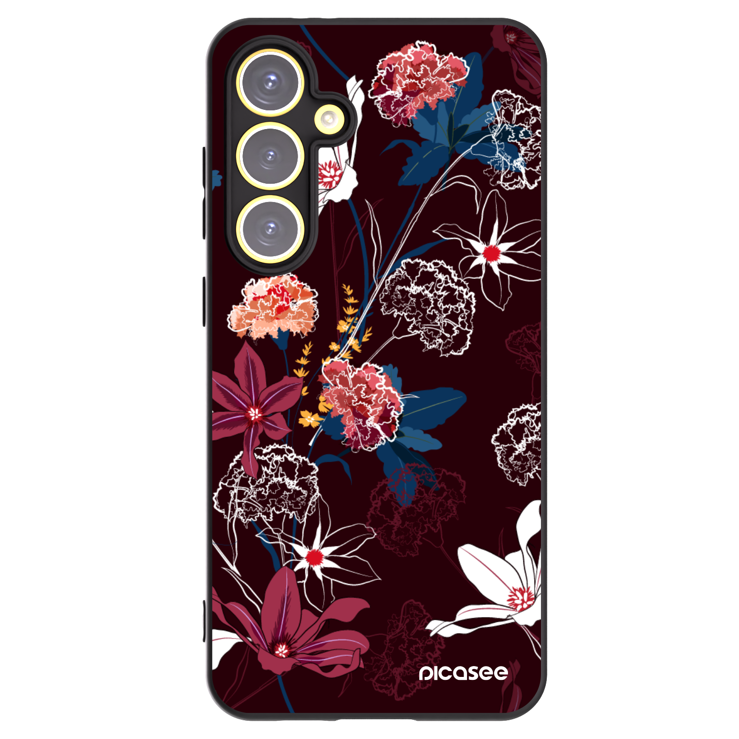 Picasee silikonowe czarne etui na Samsung Galaxy S24 FE S721B - Dark Meadow