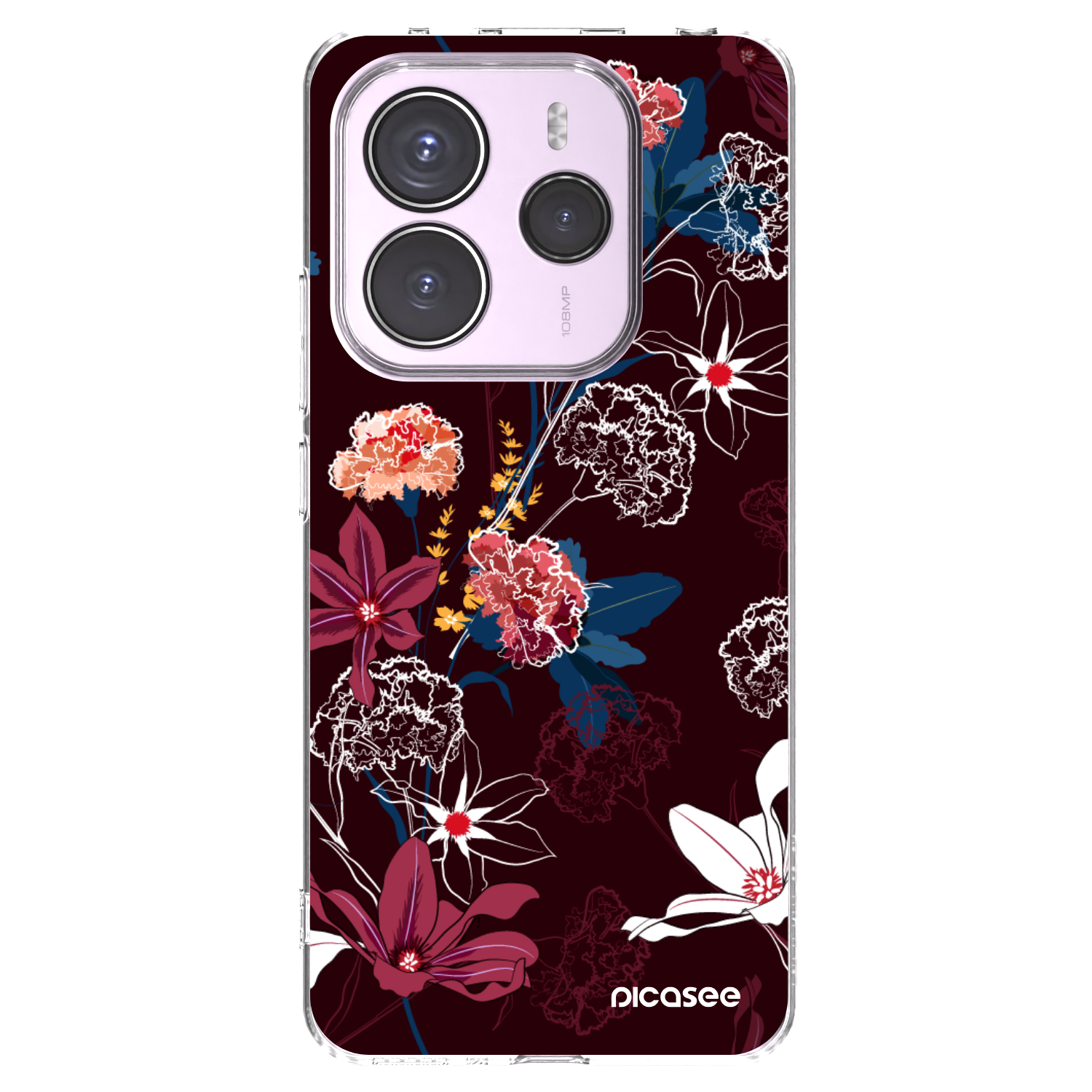 Picasee silikonowe przeźroczyste etui na Xiaomi Redmi Note 14 5G - Dark Meadow