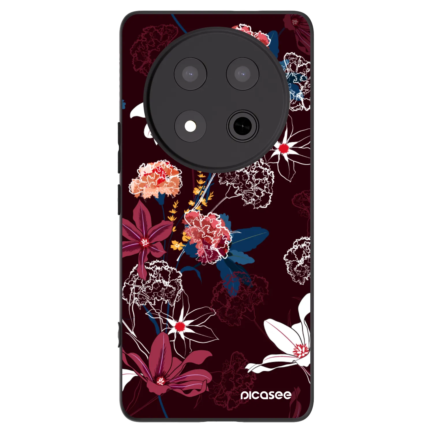 Picasee silikonowe czarne etui na Honor Magic7 Lite 5G - Dark Meadow