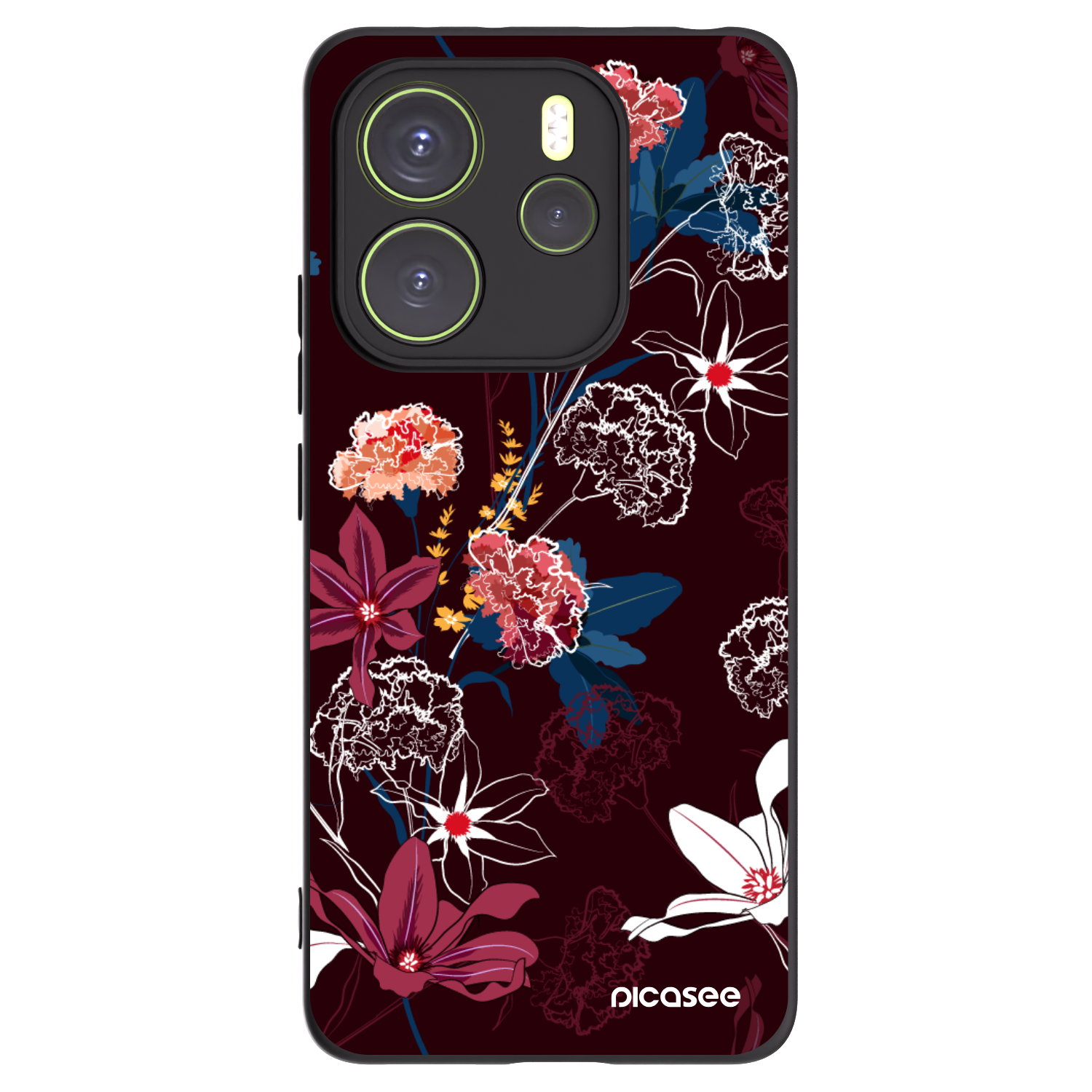 Picasee silikonowe czarne etui na Xiaomi Redmi Note 14 4G - Dark Meadow