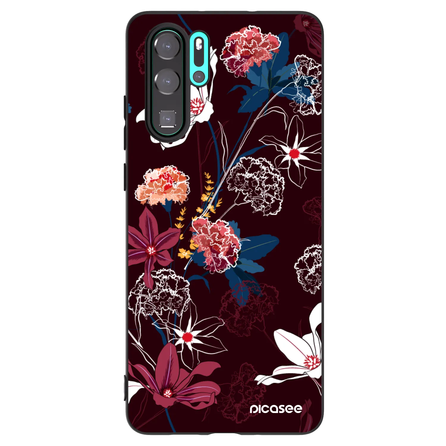 Picasee silikonowe czarne etui na Huawei P30 Pro - Dark Meadow