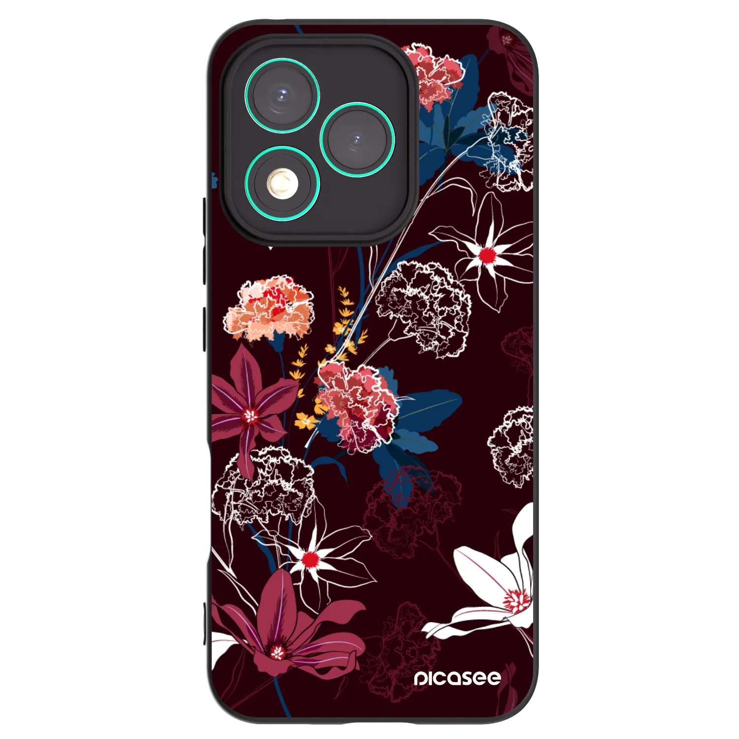 Picasee silikonowe czarne etui na Honor 400 Lite 5G - Dark Meadow