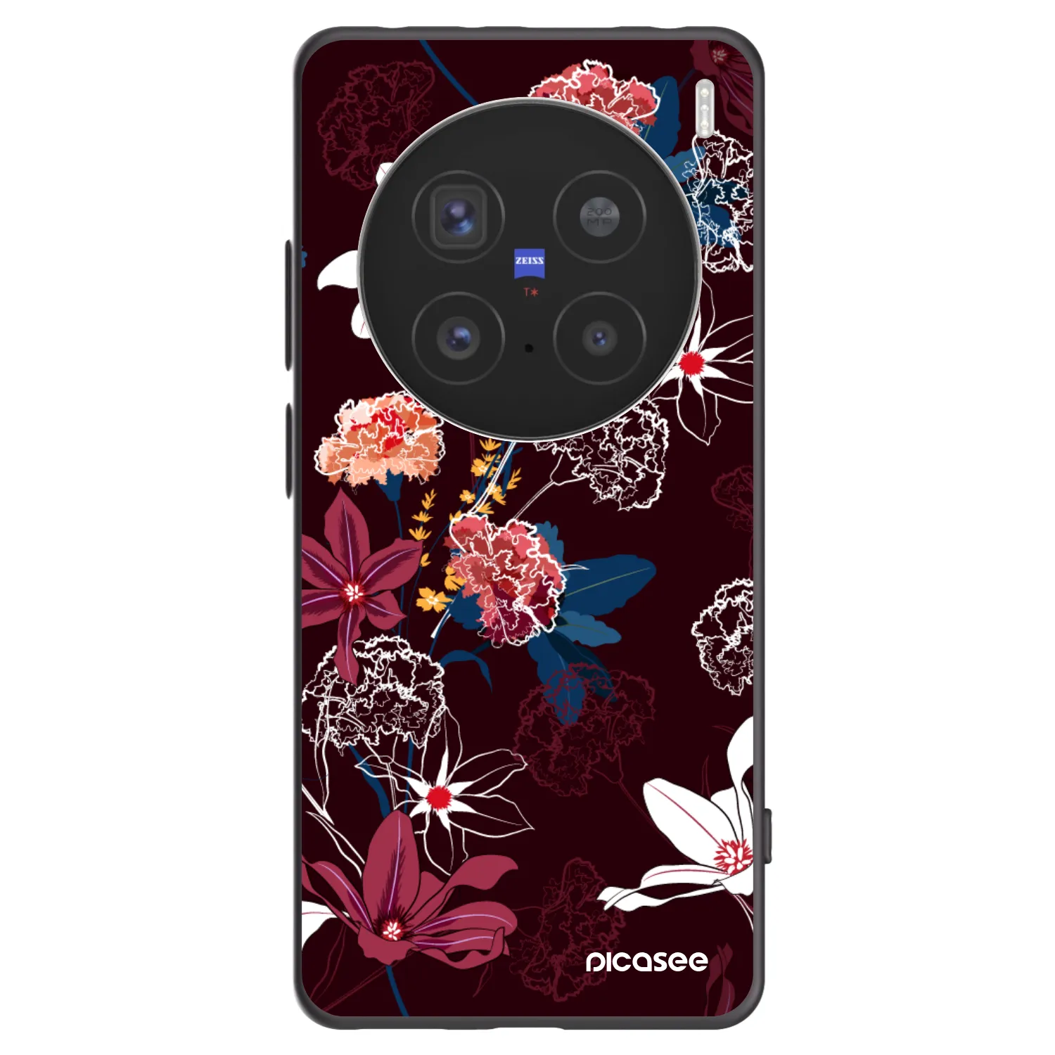 Picasee silikonowe czarne etui na Vivo X200 Pro - Dark Meadow