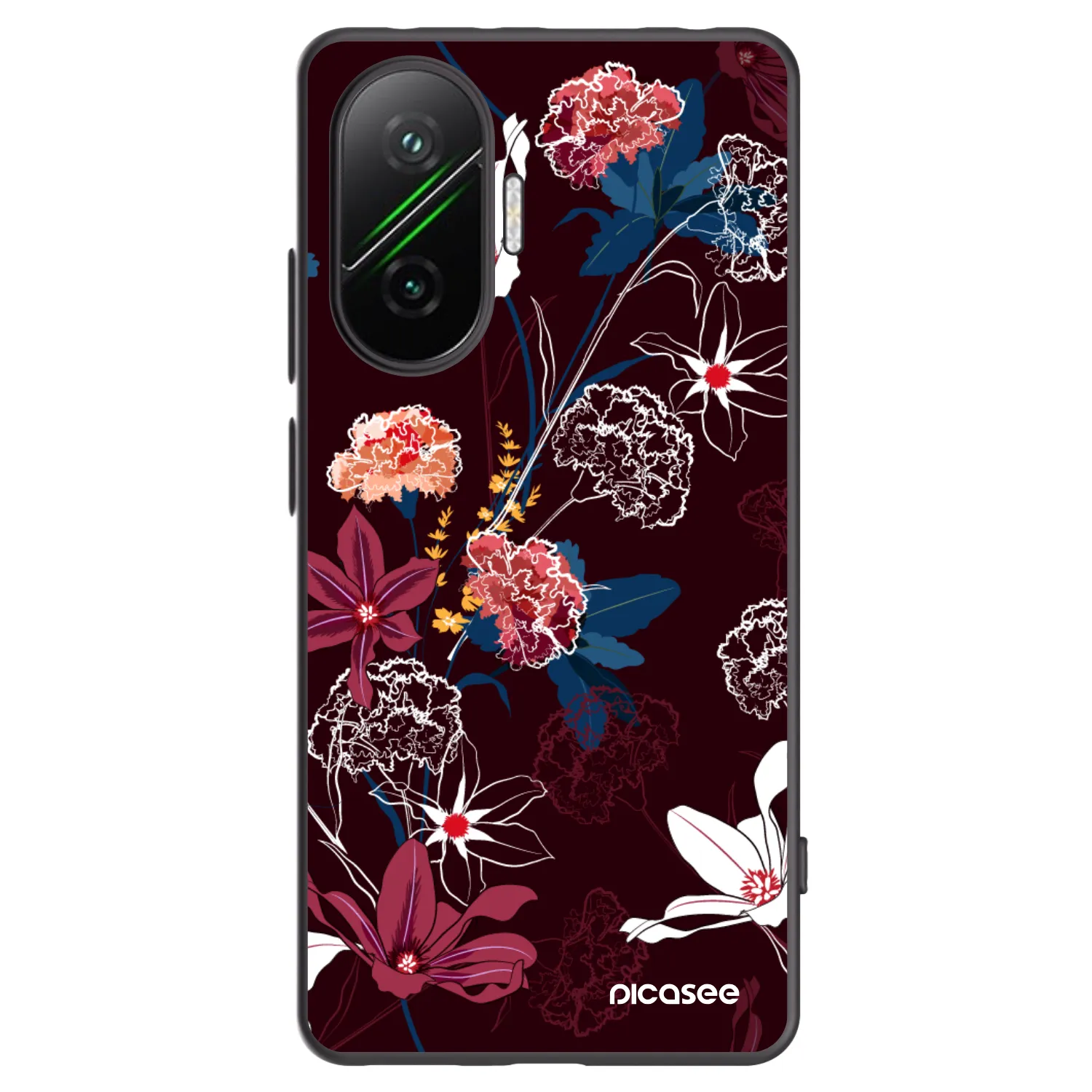 Picasee silikonowe czarne etui na Xiaomi Poco F7 Pro 5G - Dark Meadow