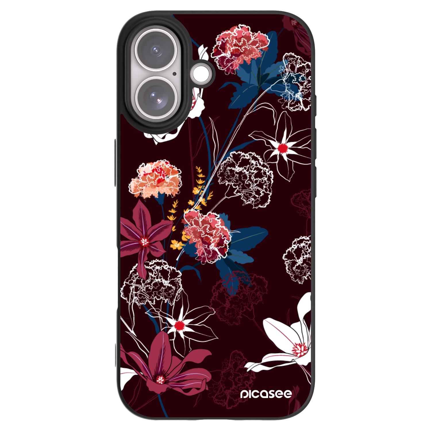 Picasee silikonowe czarne etui na Apple iPhone 17 - Dark Meadow