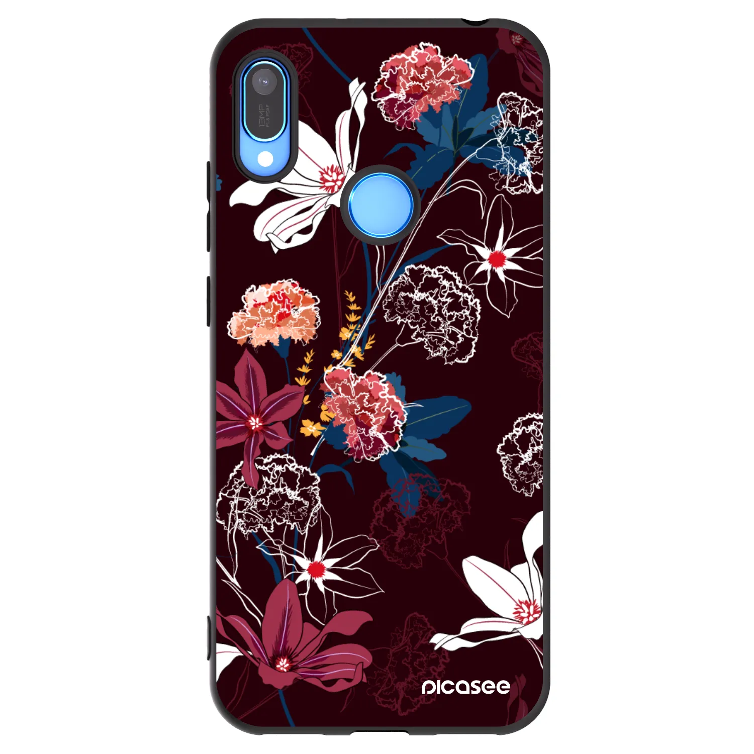 Picasee silikonowe czarne etui na Huawei Y6 2019 - Dark Meadow