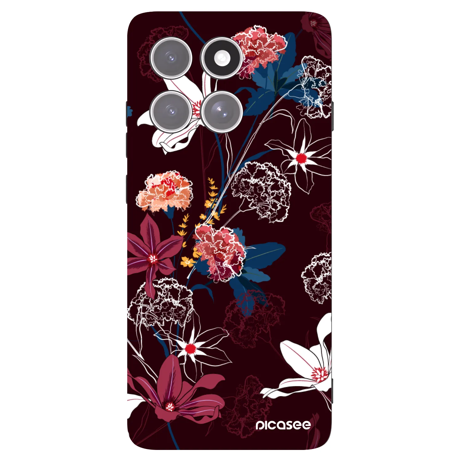 Picasee silikonowe czarne etui na Motorola Edge 60 Pro - Dark Meadow