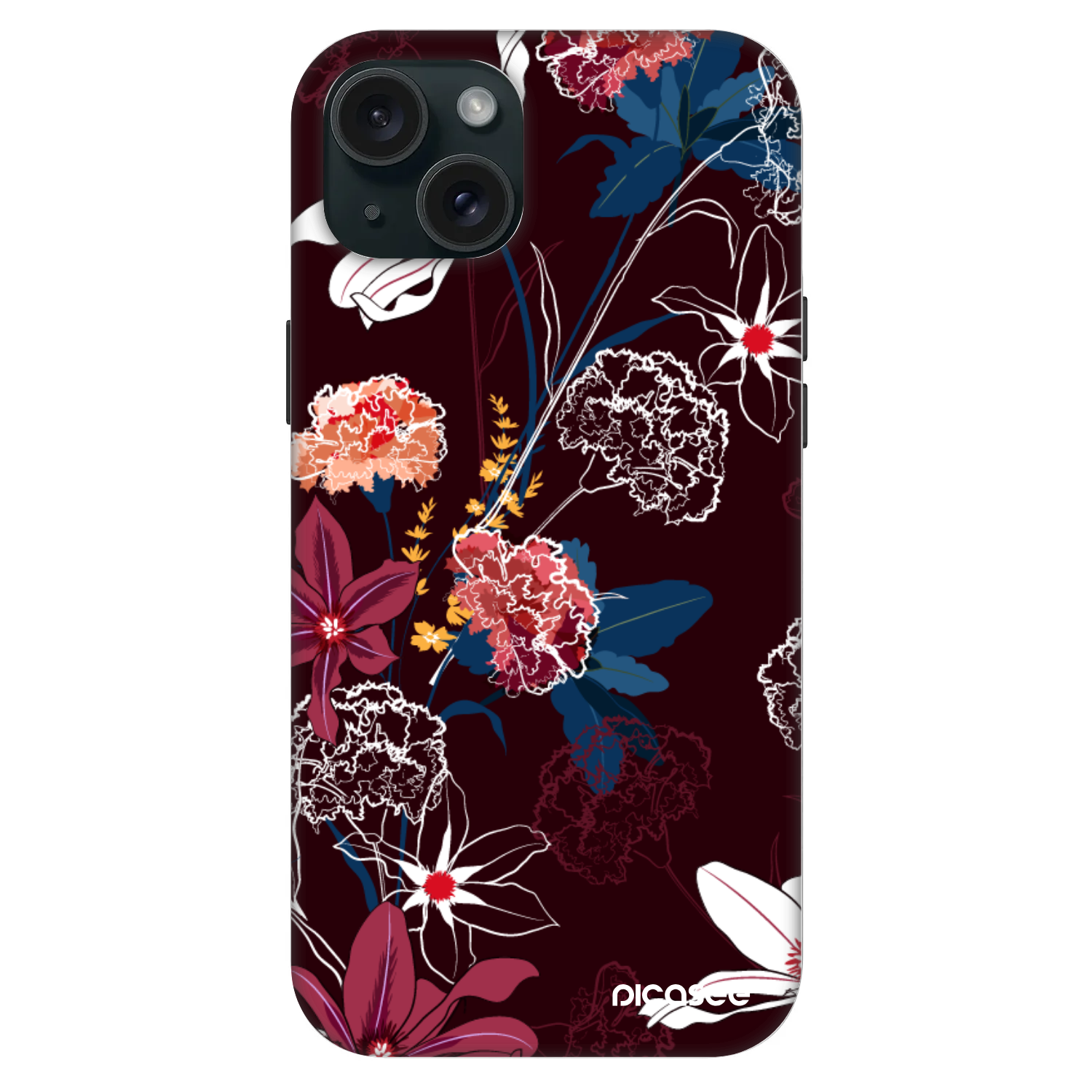 Picasee Fashion Case MagSafe na Apple iPhone 15 Plus - Dark Meadow