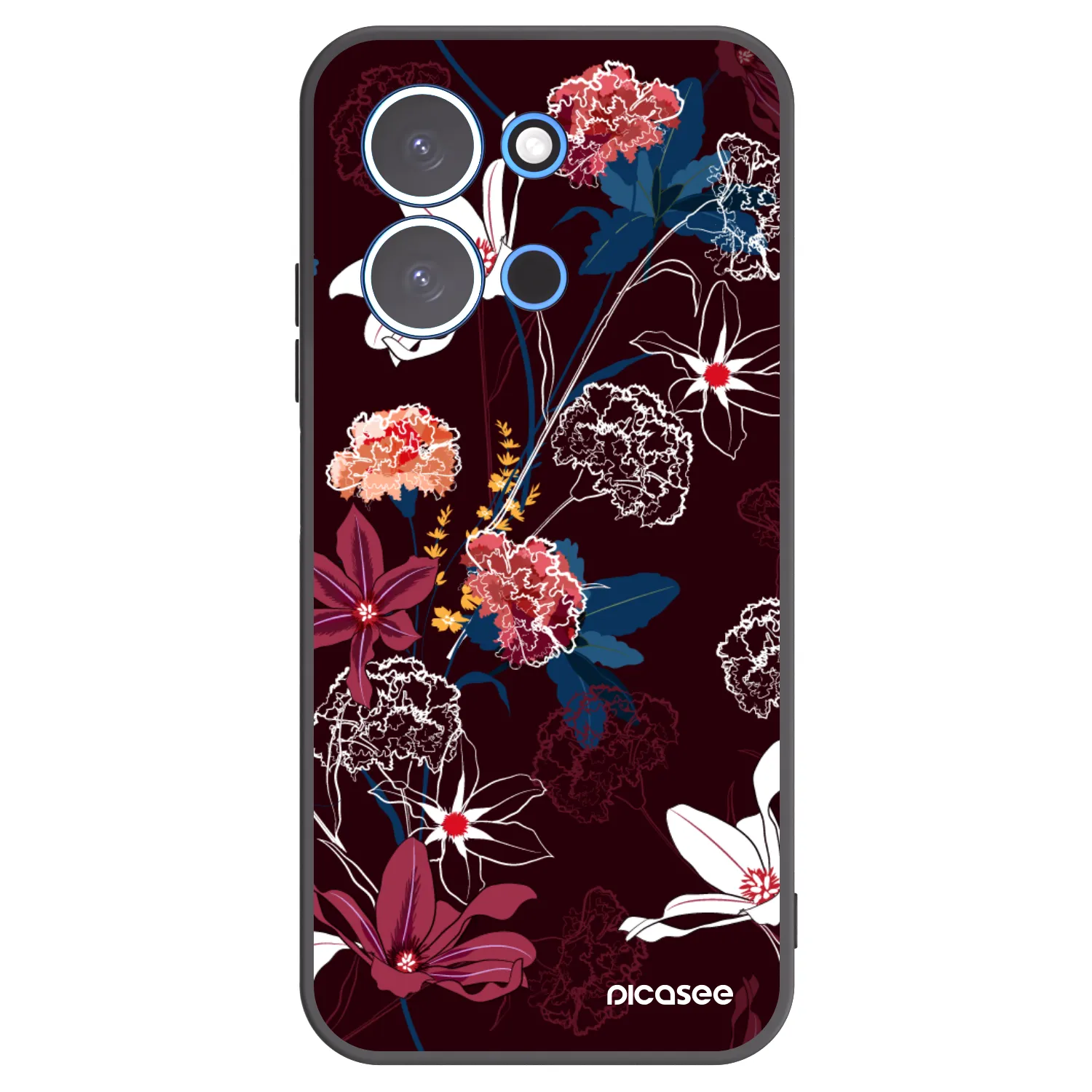 Picasee silikonowe czarne etui na Xiaomi Redmi 15C 4G - Dark Meadow