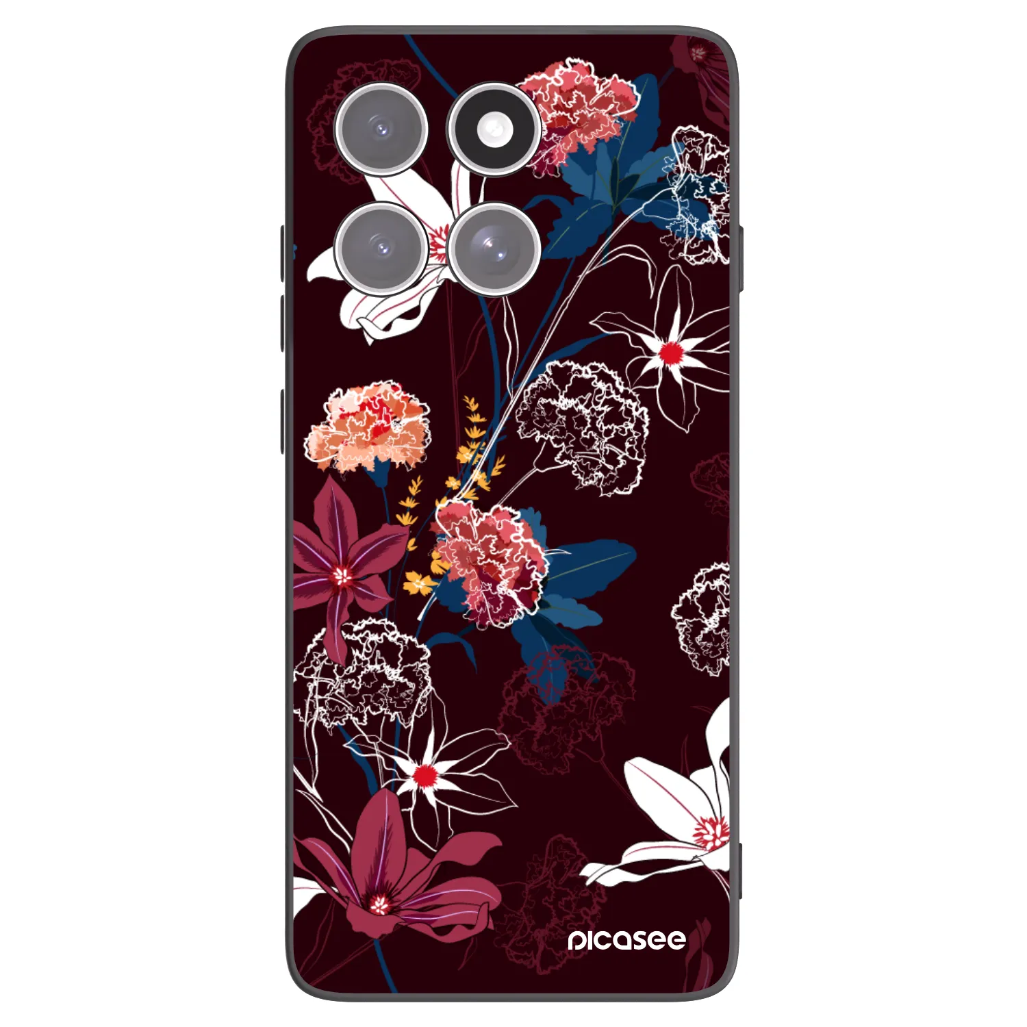 Picasee silikonowe czarne etui na Motorola Edge 60 Fusion - Dark Meadow