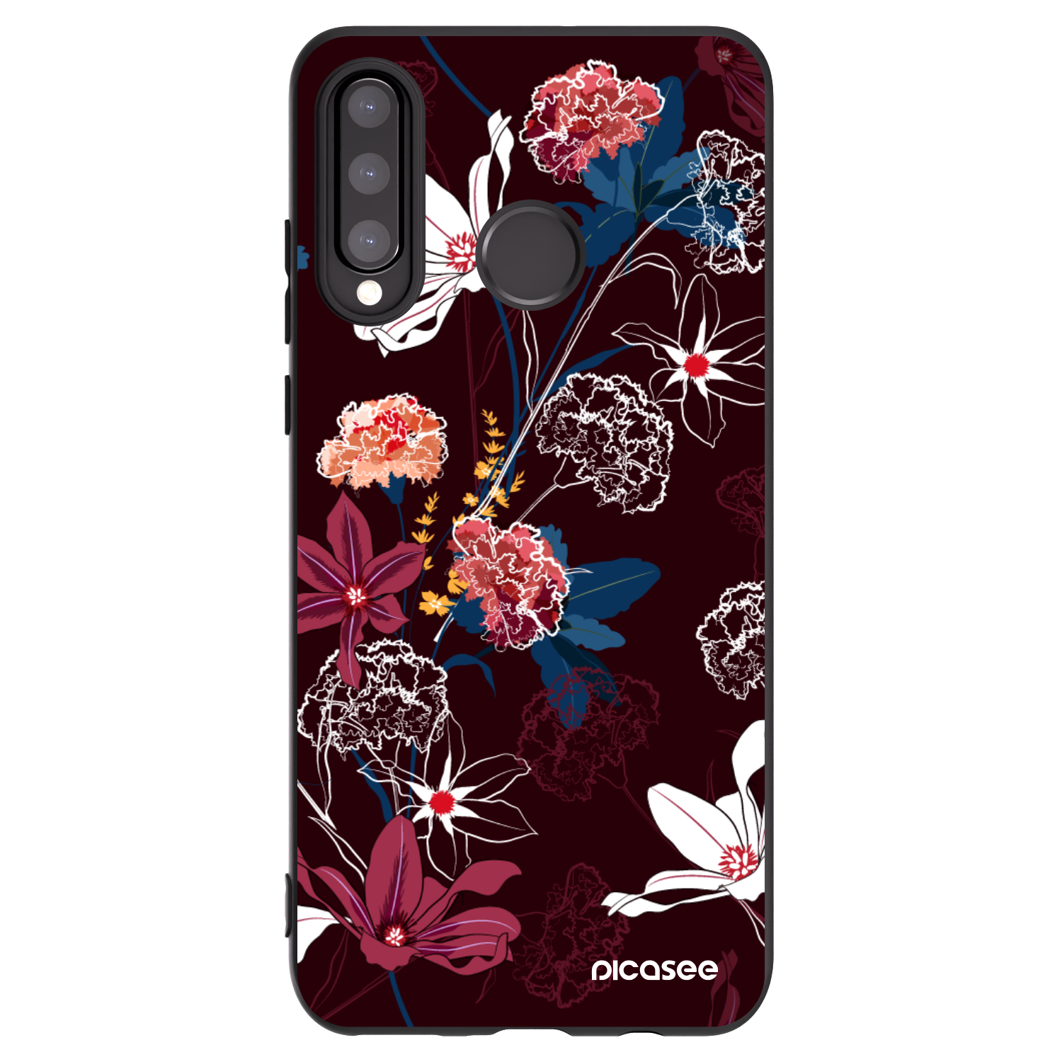 Picasee silikonowe czarne etui na Huawei P30 Lite - Dark Meadow