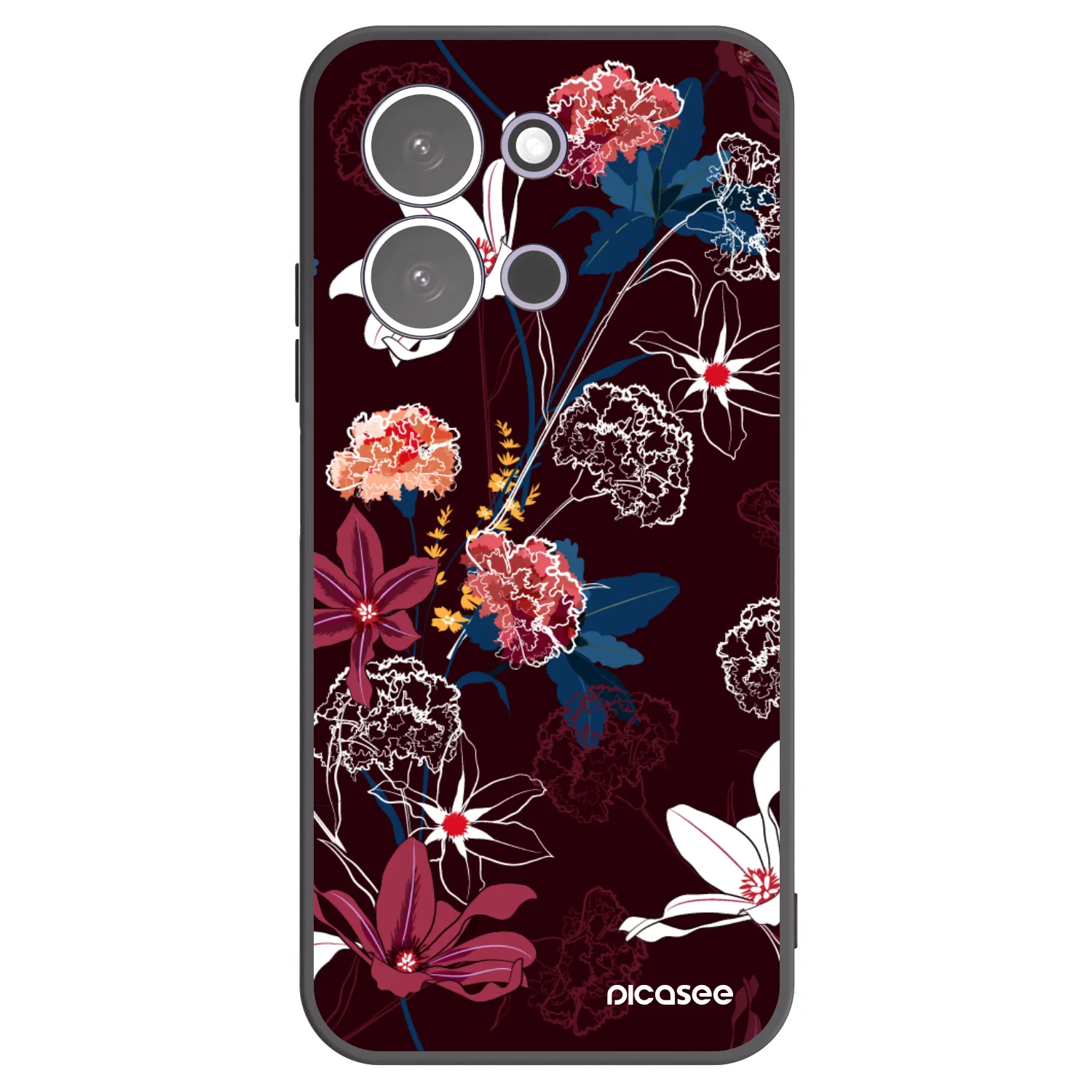 Picasee silikonowe czarne etui na Xiaomi Redmi 15C 5G - Dark Meadow