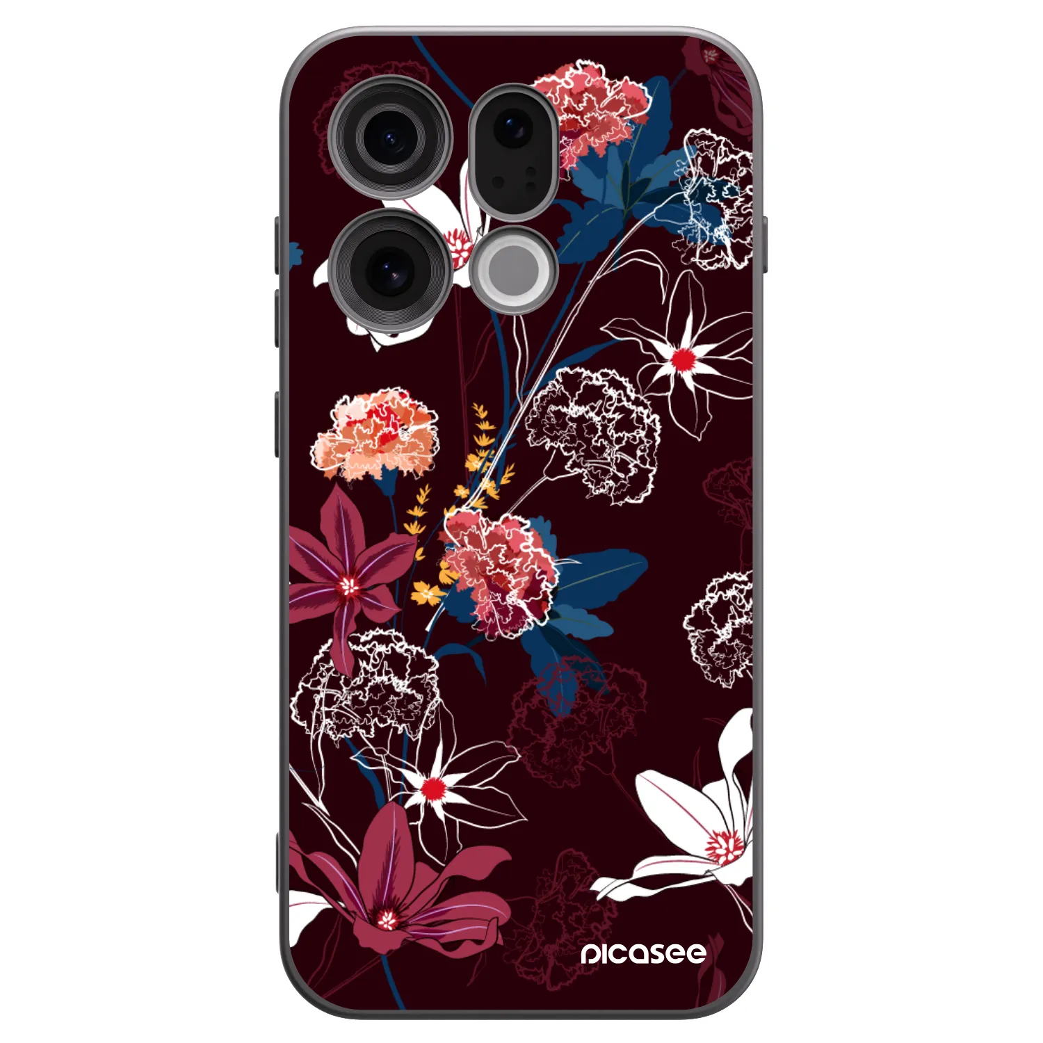 Picasee silikonowe czarne etui na OPPO Find X9 - Dark Meadow