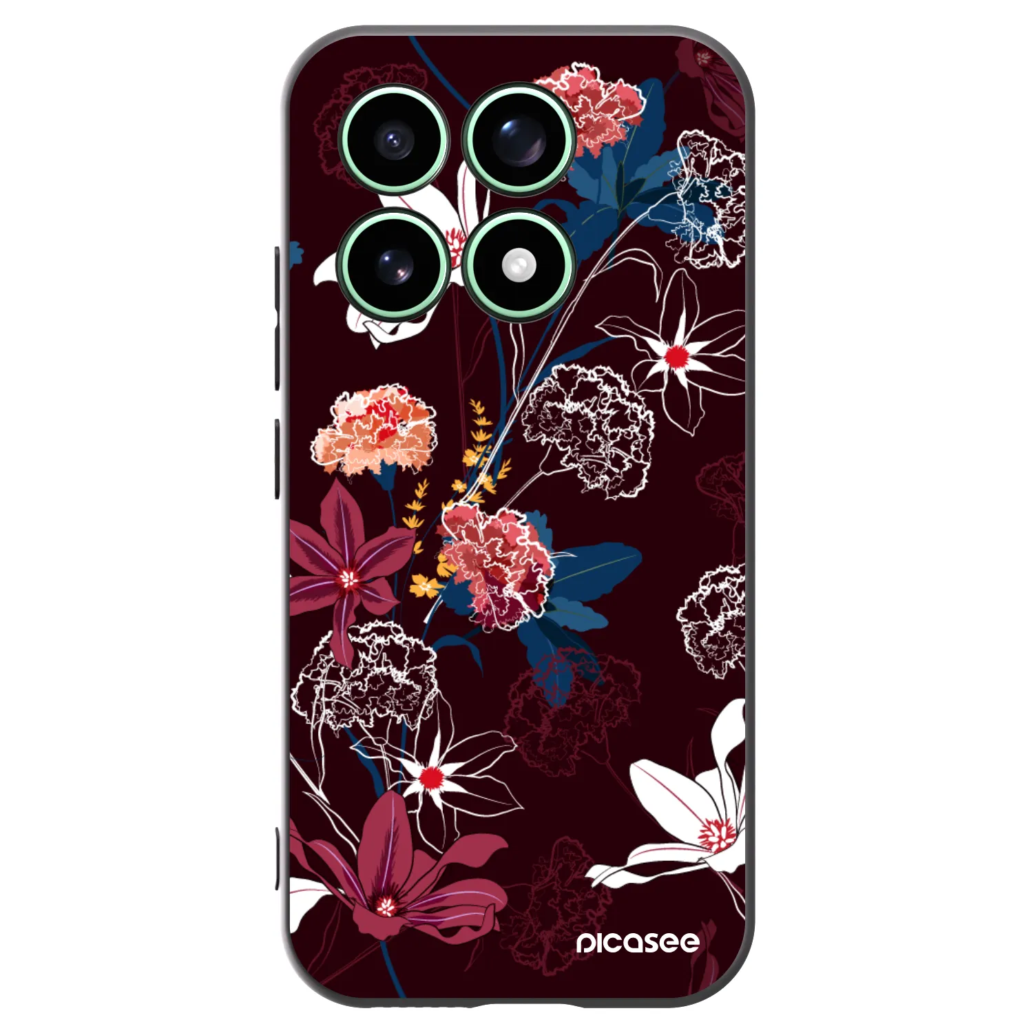 Picasee silikonowe czarne etui na Xiaomi 17 - Dark Meadow