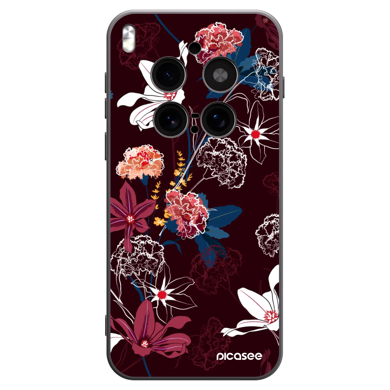 Picasee silikonowe czarne etui na Vivo X300 Pro - Dark Meadow