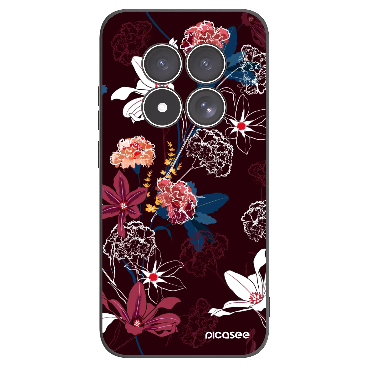 Picasee silikonowe czarne etui na Xiaomi Redmi Note 15 Pro 5G - Dark Meadow