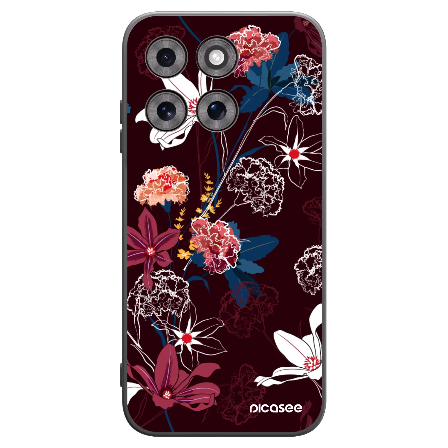 Picasee silikonowe czarne etui na Motorola Moto G77 - Dark Meadow