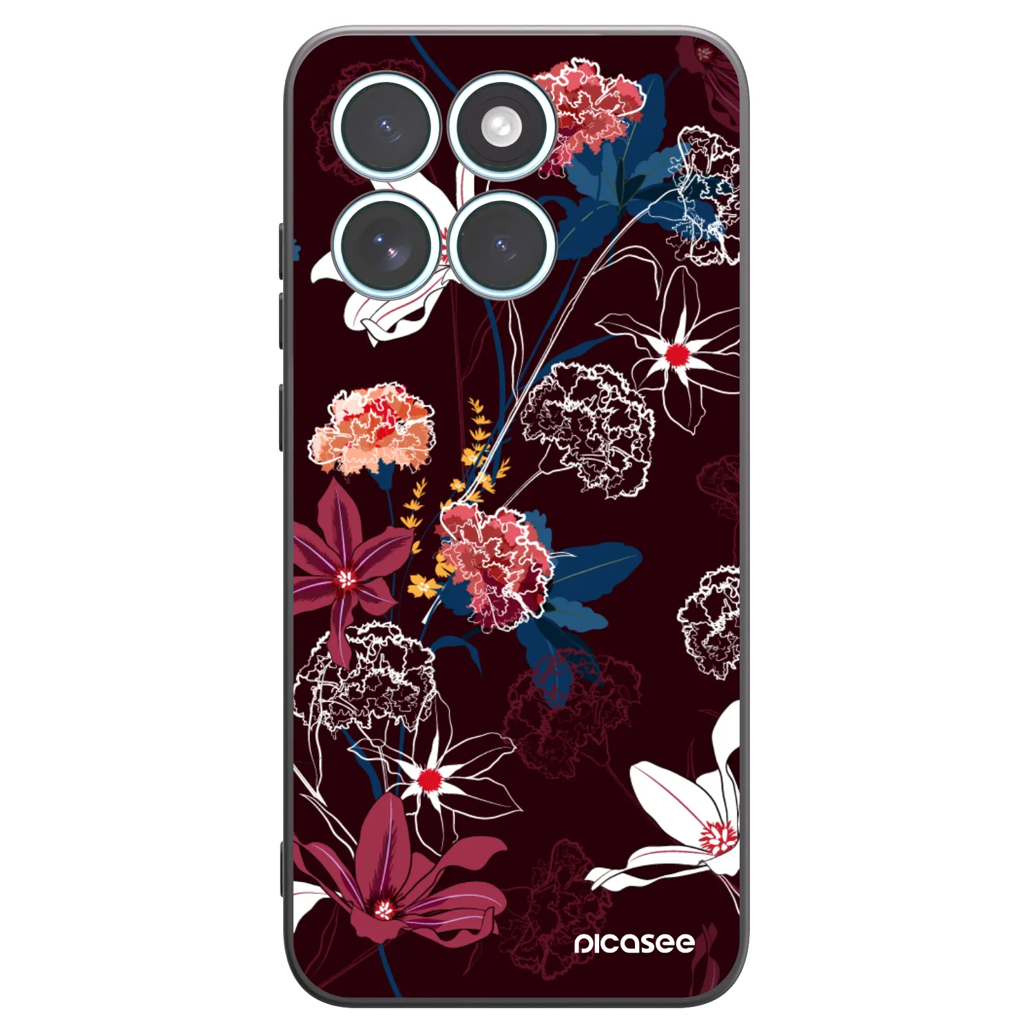 Picasee silikonowe czarne etui na Motorola Edge 70 Fusion - Dark Meadow