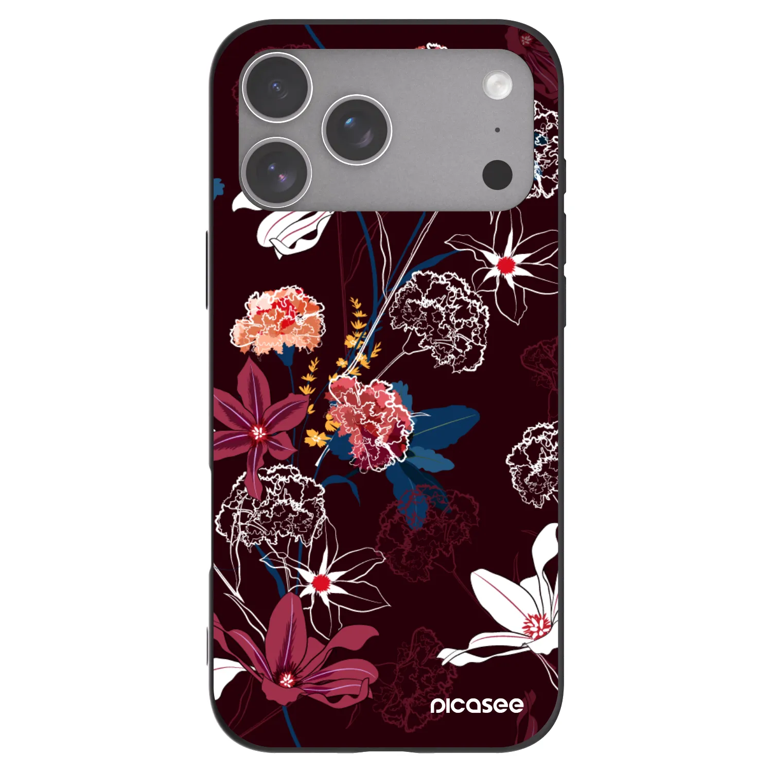 Picasee silikonowe czarne etui na Apple iPhone 18 Pro Max - Dark Meadow
