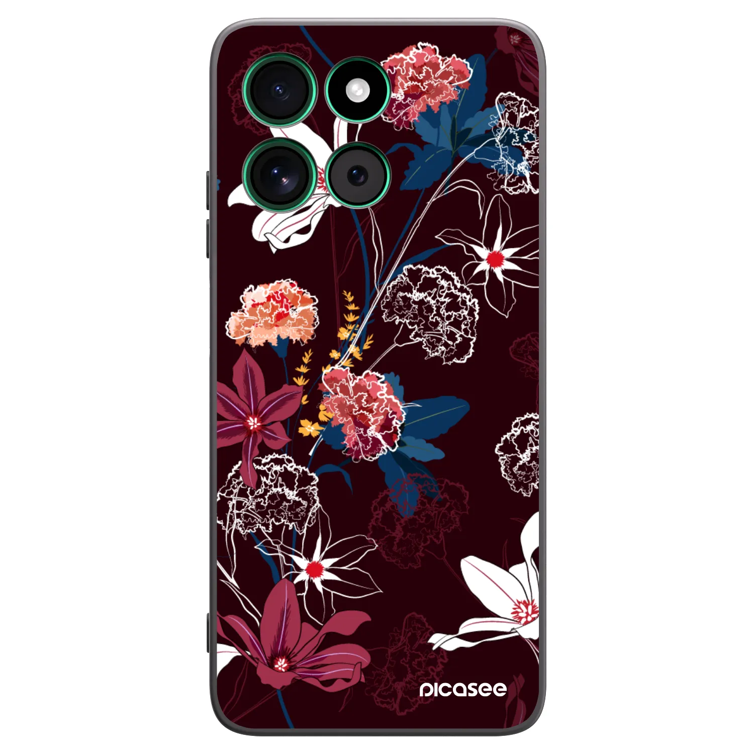 Picasee silikonowe czarne etui na Motorola Moto G57 Power - Dark Meadow