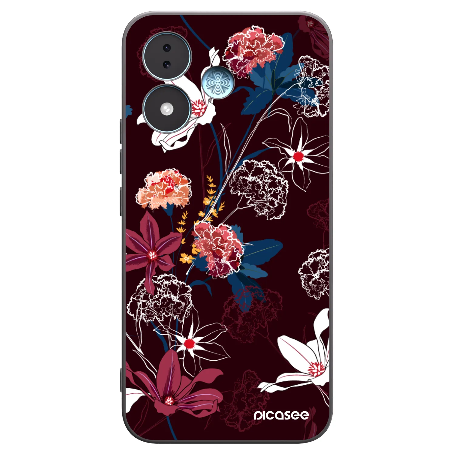 Picasee silikonowe czarne etui na Xiaomi Redmi Note 17 5G - Dark Meadow
