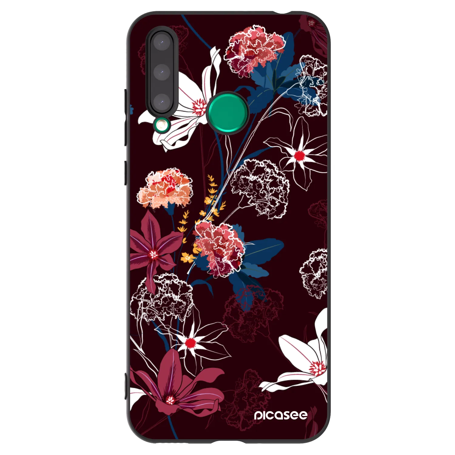 Picasee silikonowe czarne etui na Honor 20 Lite - Dark Meadow