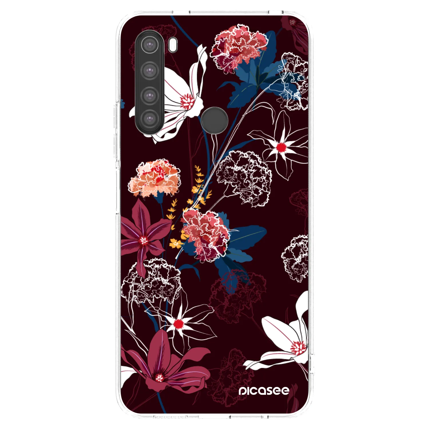 Picasee silikonowe przeźroczyste etui na Xiaomi Redmi Note 8 - Dark Meadow