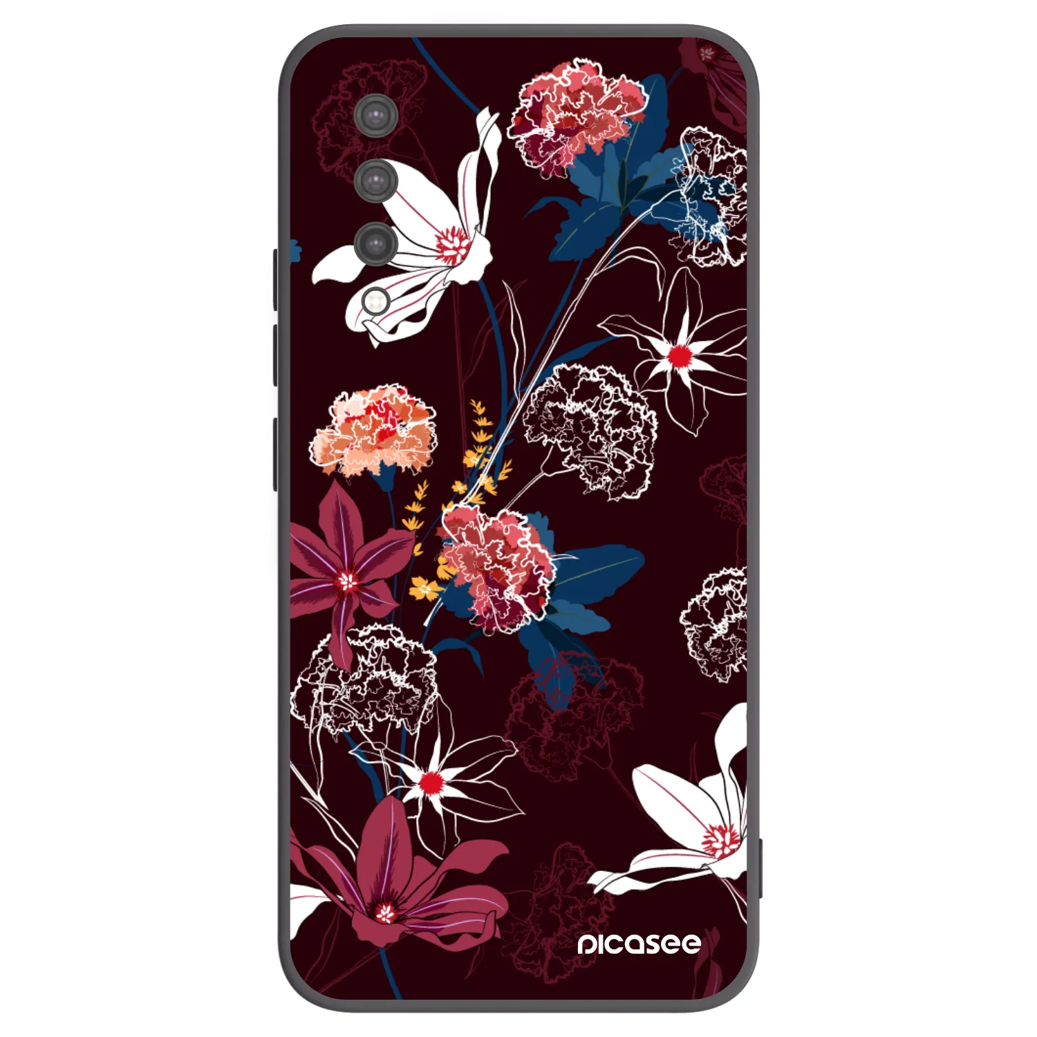 Picasee silikonowe czarne etui na Xiaomi Mi 9 Lite - Dark Meadow