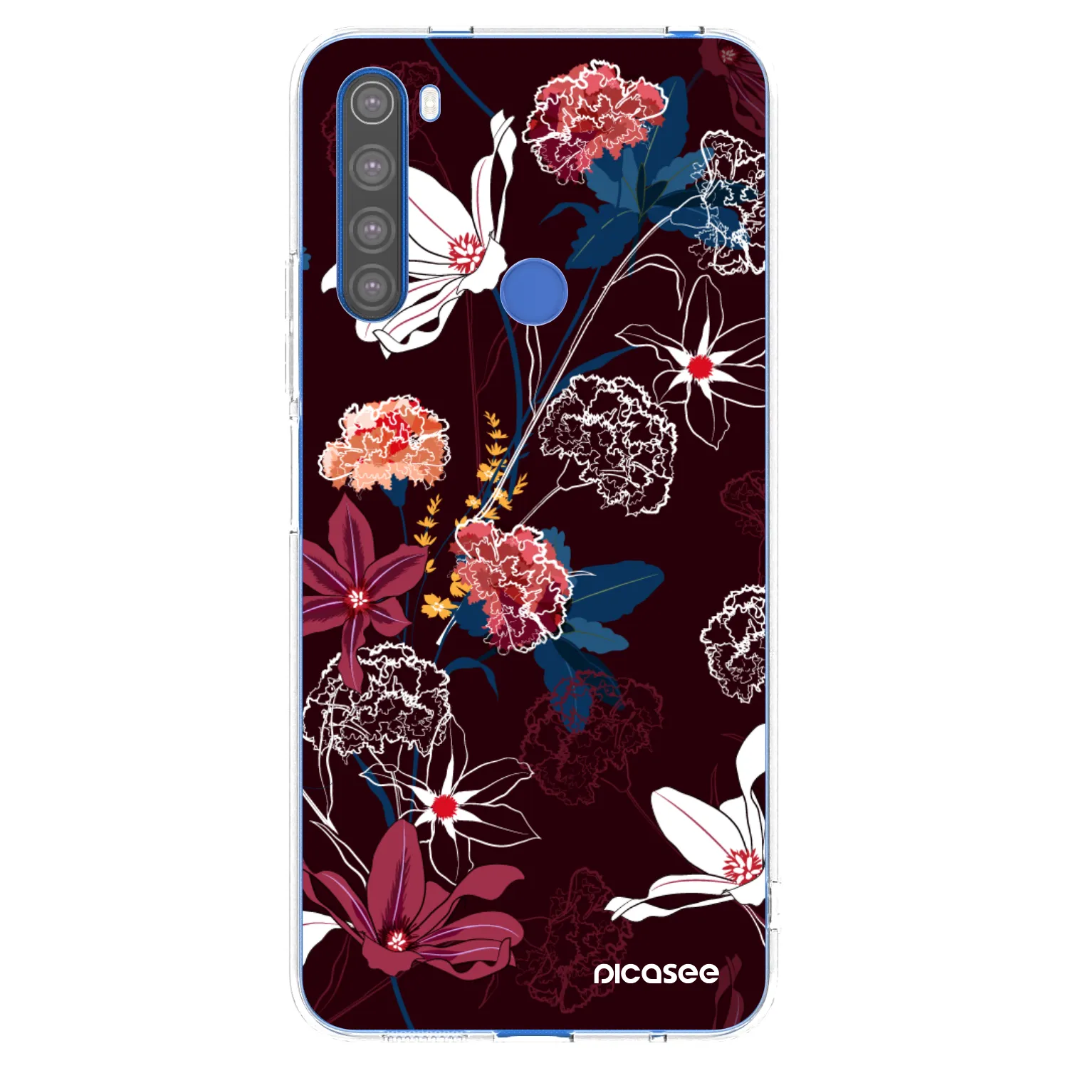 Picasee silikonowe przeźroczyste etui na Xiaomi Redmi Note 8T - Dark Meadow