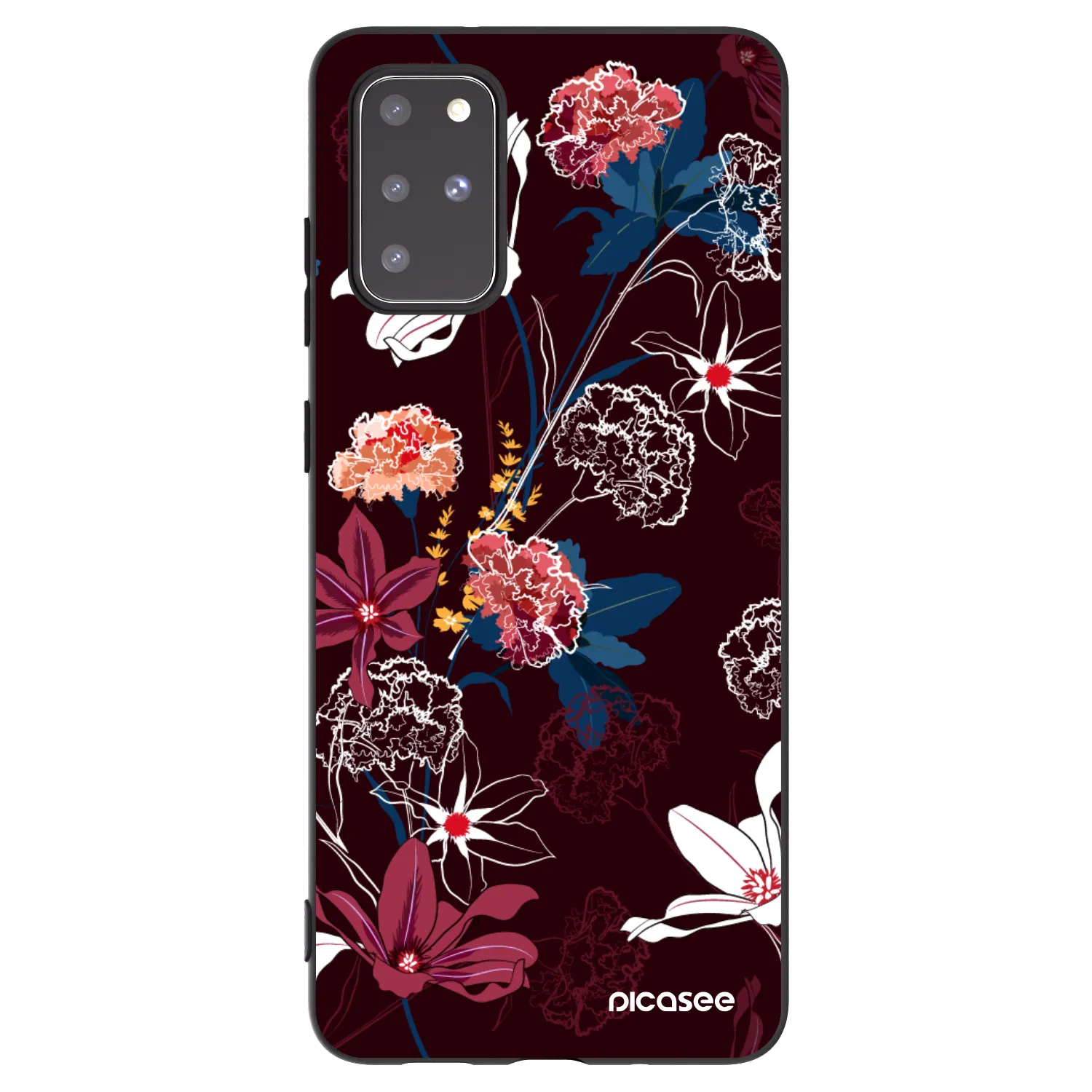 Picasee silikonowe czarne etui na Samsung Galaxy S20+ G985F - Dark Meadow