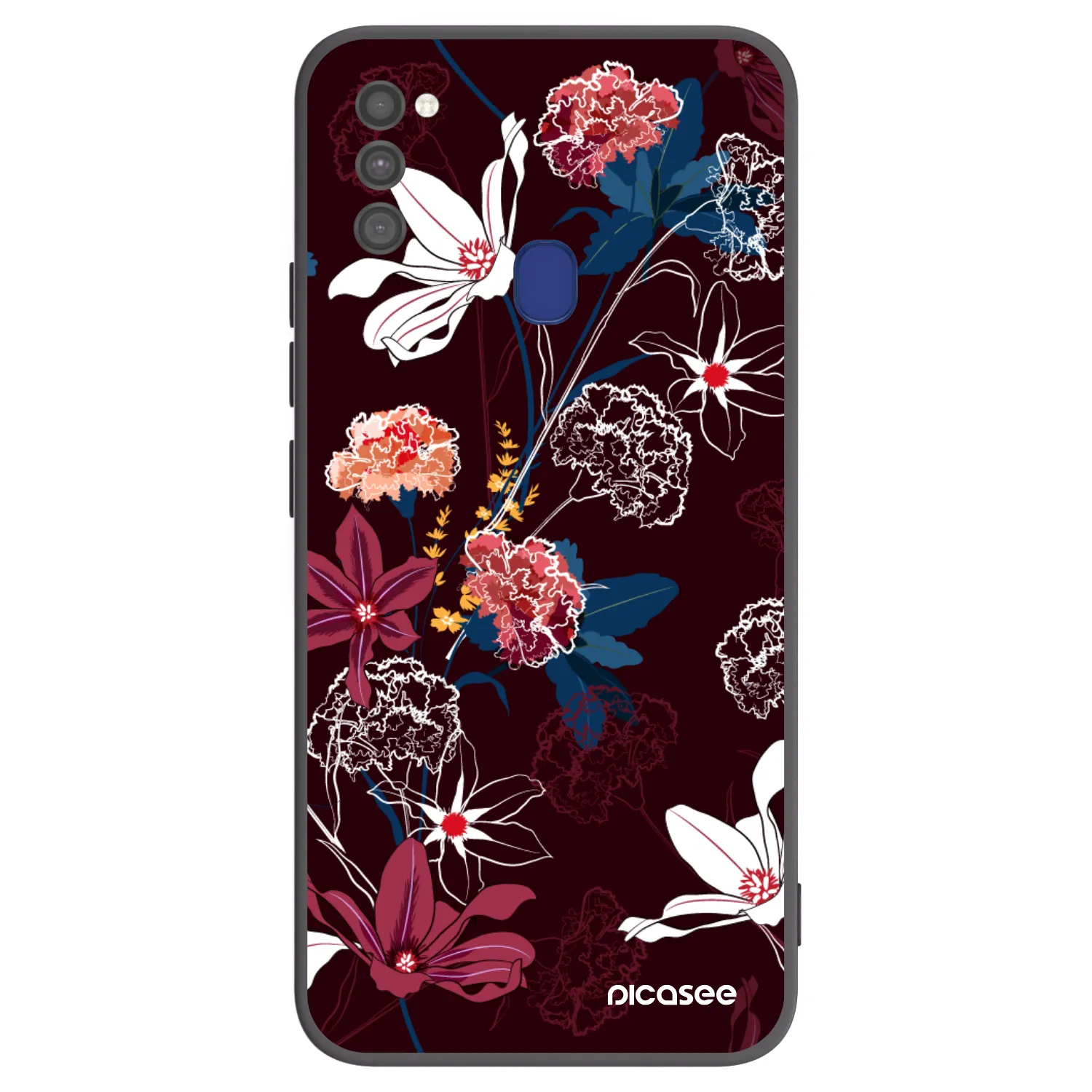 Picasee silikonowe czarne etui na Samsung Galaxy M21 M215F - Dark Meadow