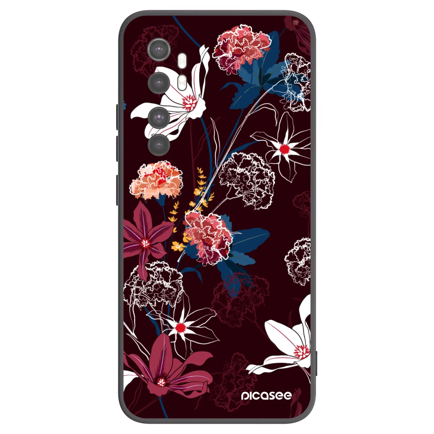 Picasee silikonowe czarne etui na Xiaomi Mi Note 10 Lite - Dark Meadow