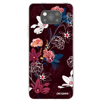 Picasee silikonowe czarne etui na Xiaomi Poco X3 - Dark Meadow
