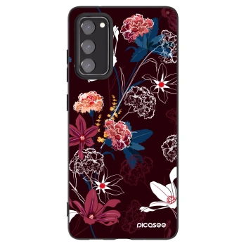 Picasee silikonowe czarne etui na Samsung Galaxy S20 FE - Dark Meadow