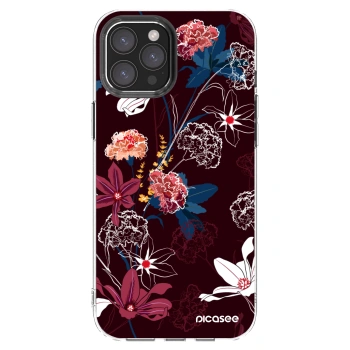 Picasee silikonowe przeźroczyste etui na Apple iPhone 12 Pro Max - Dark Meadow