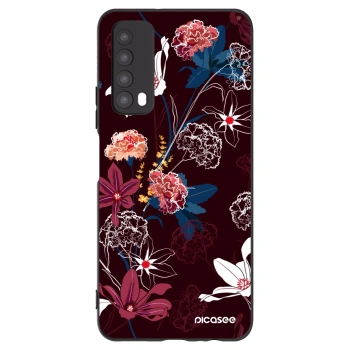 Picasee silikonowe czarne etui na Huawei P Smart 2021 - Dark Meadow