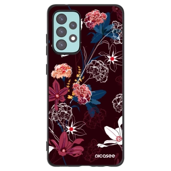 Picasee silikonowe czarne etui na Samsung Galaxy A72 A725F - Dark Meadow