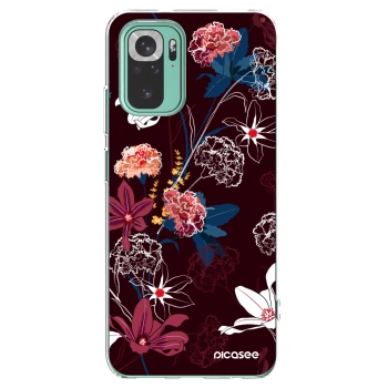 Picasee silikonowe przeźroczyste etui na Xiaomi Redmi Note 10 Pro - Dark Meadow
