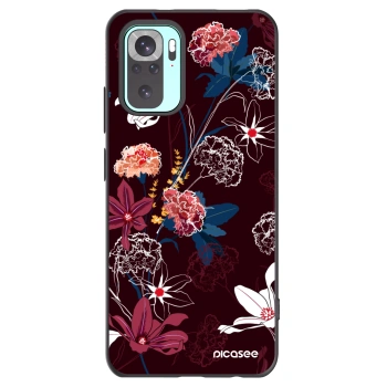 Picasee silikonowe czarne etui na Xiaomi Redmi Note 10 Pro - Dark Meadow