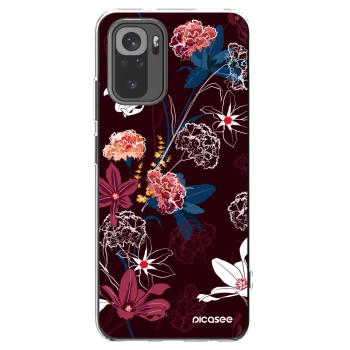 Picasee silikonowe przeźroczyste etui na Xiaomi Redmi Note 10S - Dark Meadow