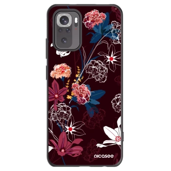 Picasee silikonowe czarne etui na Xiaomi Redmi Note 10S - Dark Meadow