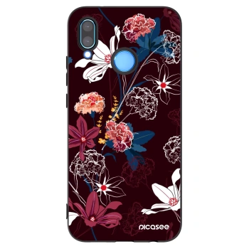 Picasee silikonowe czarne etui na Huawei P20 Lite - Dark Meadow