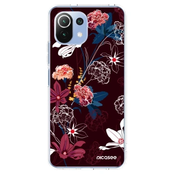 Picasee silikonowe przeźroczyste etui na Xiaomi Mi 11 Lite - Dark Meadow